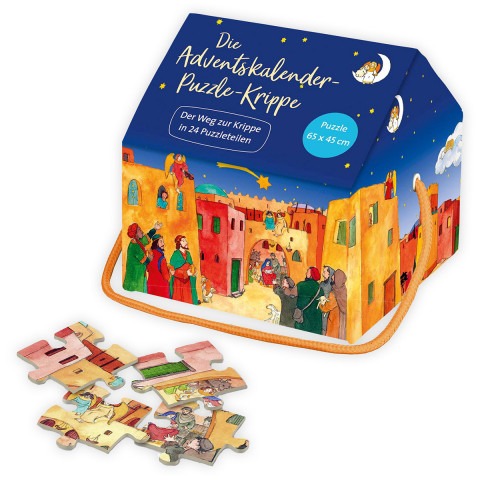 Cover: Adventskalender-Puzzle-Krippe